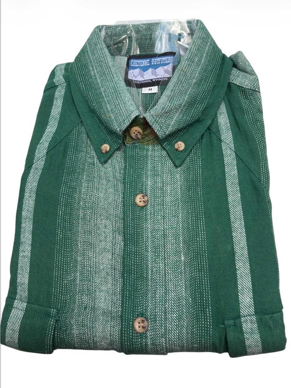 NOS Vintage Cheyenne Outfitters Western Cotton Button Down Shirt Sz M